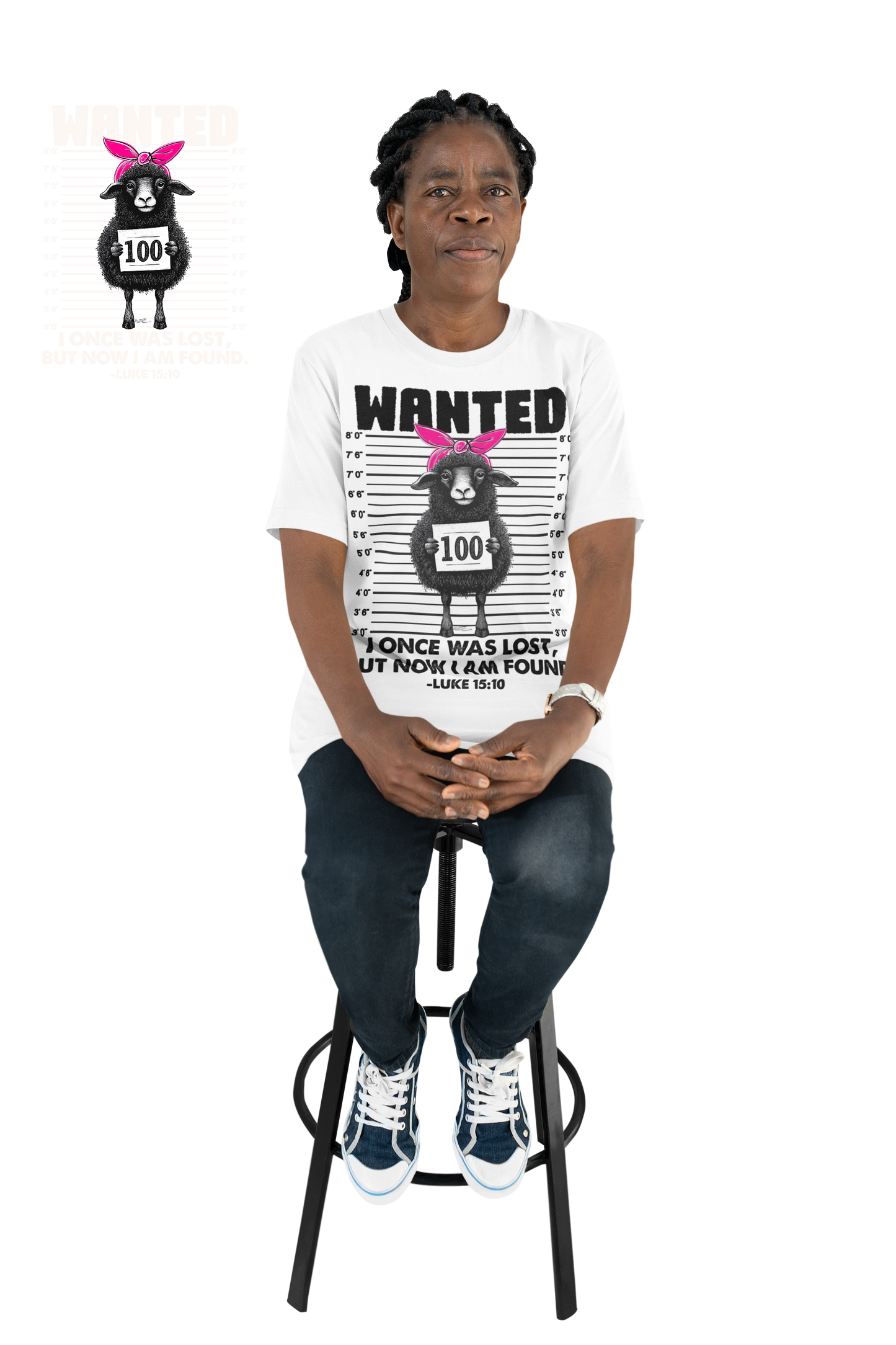 WANTED™ Once Was Lost Faith Tee (Luke 15:10)