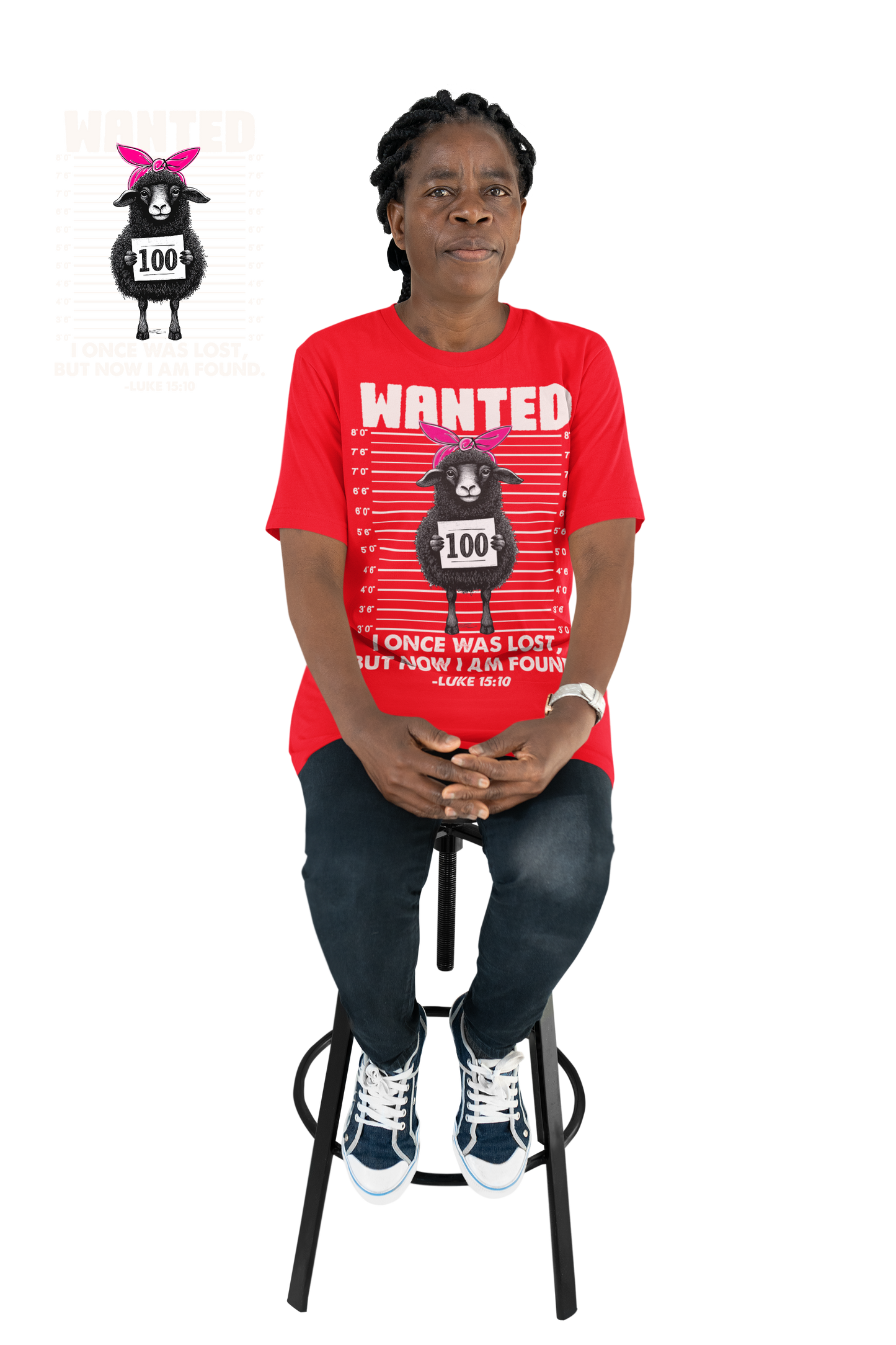 WANTED™ Once Was Lost Faith Tee (Luke 15:10)