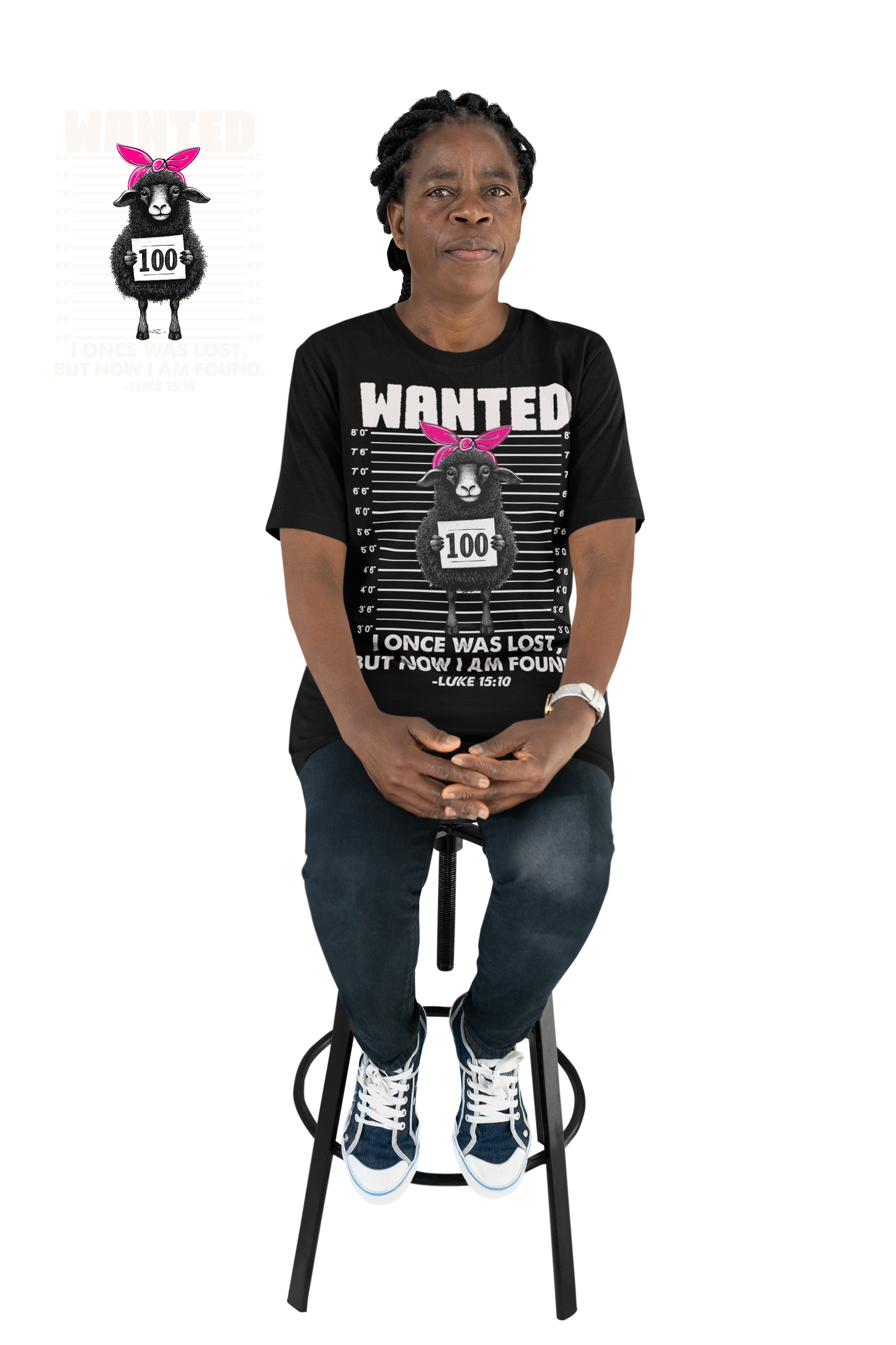 WANTED™ Once Was Lost Faith Tee (Luke 15:10)