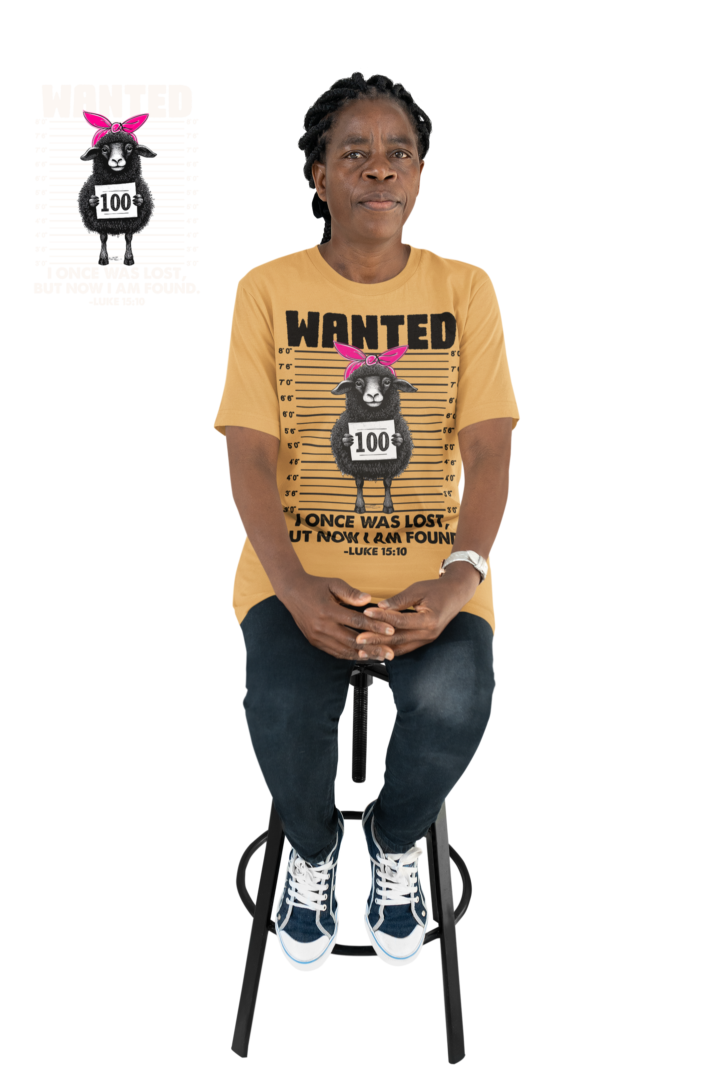 WANTED™ Once Was Lost Faith Tee (Luke 15:10)